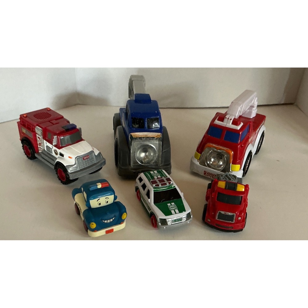 Tonka Hess Toy Truck Lot Fire Rescue Police Car Service Vehicles Set of 6